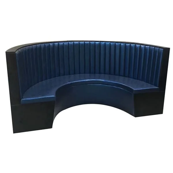 Semicircular restaurant booths