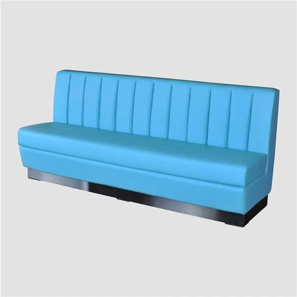 Dining room sofa against a wall