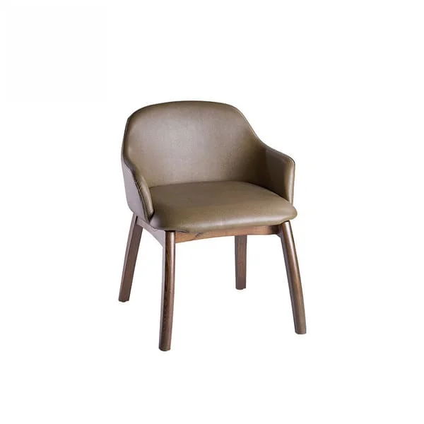 Modern Olive Green Upholstered Armchair