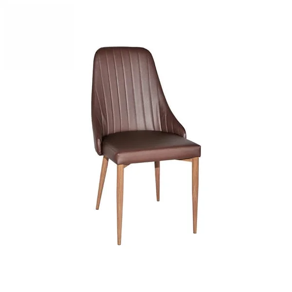 Modern Brown Padded High Back Chair