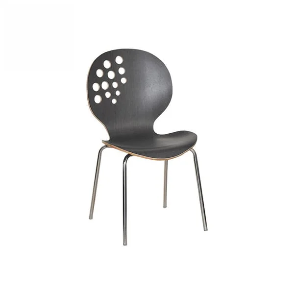 Modern Grey Patterned Back Chair
