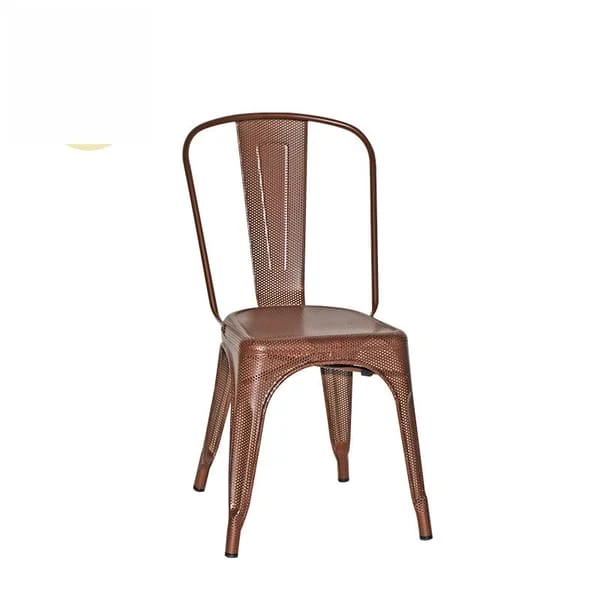 Industrial Bronze Metal Café Chair