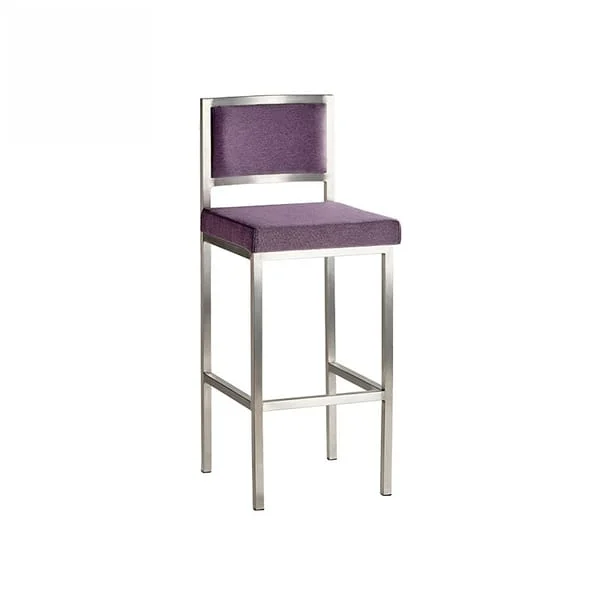 Modern Purple Padded Bar Stool