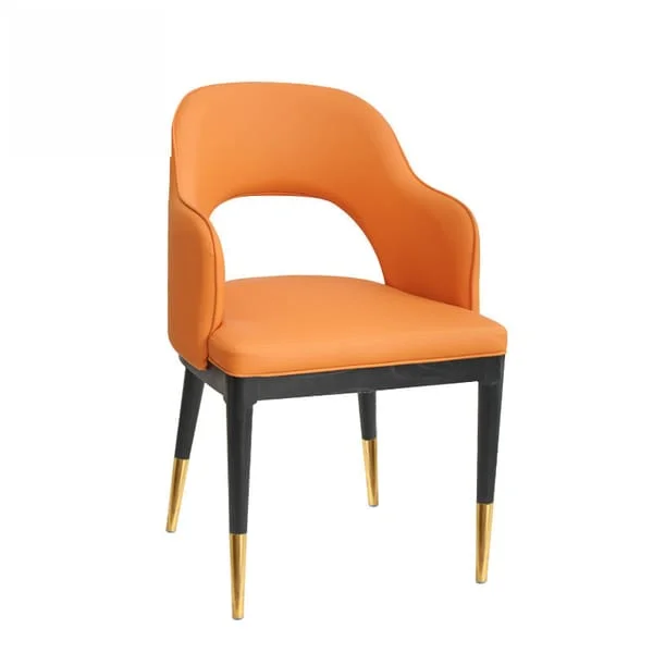 Elegant Orange Padded Armchair