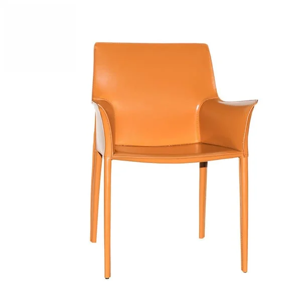 Contemporary Orange Padded Armchair