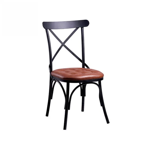 Classic Black X-Back Bistro Chair