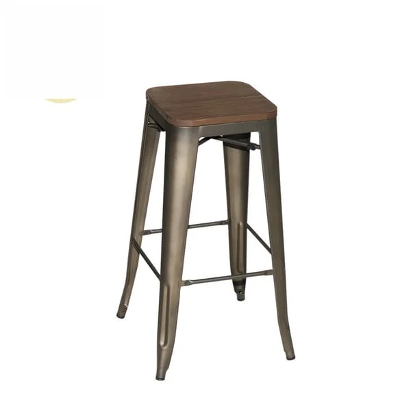 Rustic Industrial High Bar Stool