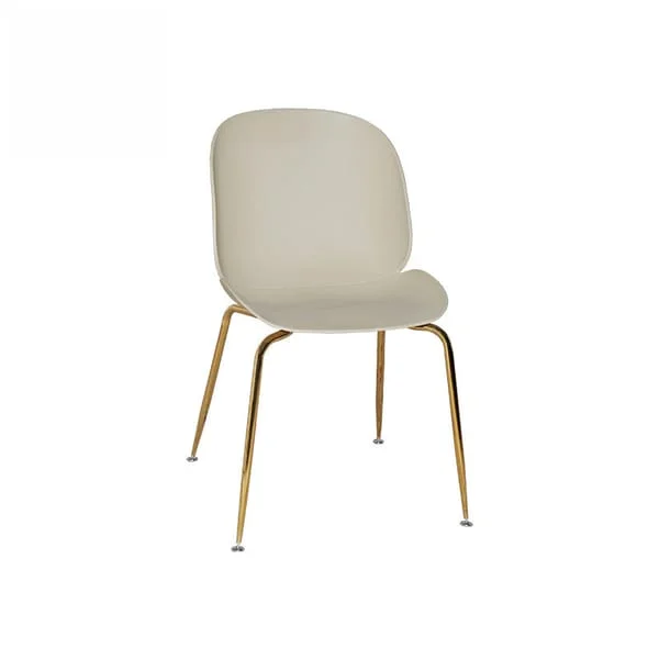 Minimalist Beige Padded Dining Chair