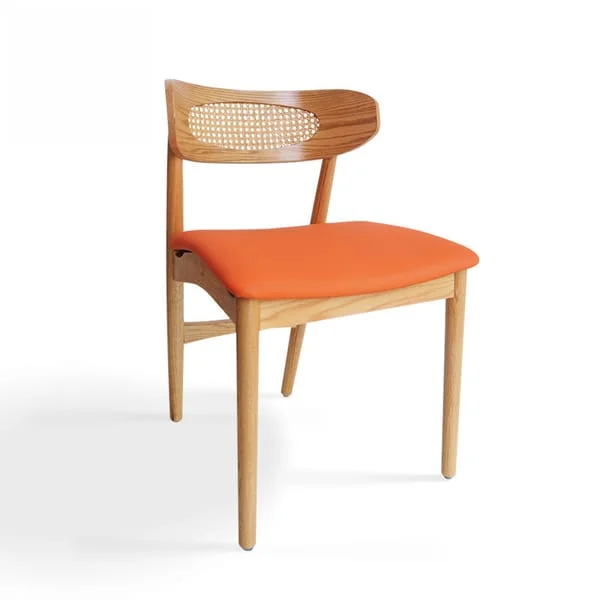 Modern Rattan Back Dining Chair
