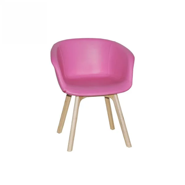 Modern Pink Padded Minimalist Chair
