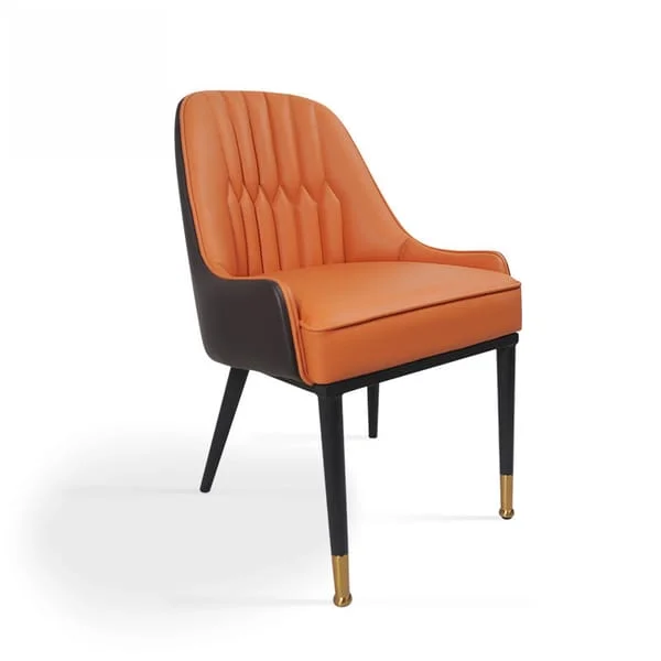 Premium Orange Upholstered Armchair