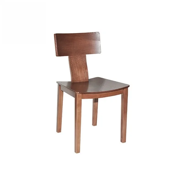 Simple Minimalist Dark Wood Side Chair