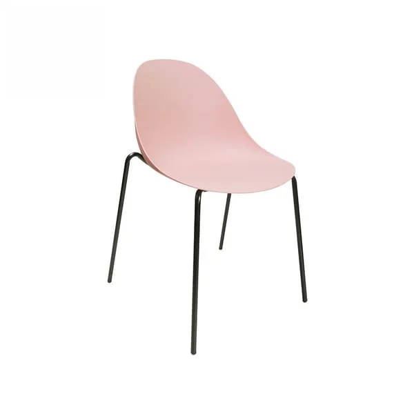 Modern Soft Pink Matte Dining Chair