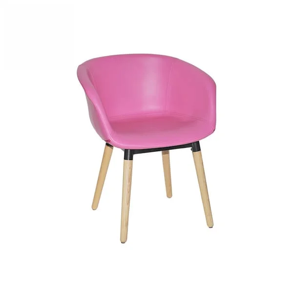 Modern Pink Padded Accent Chair