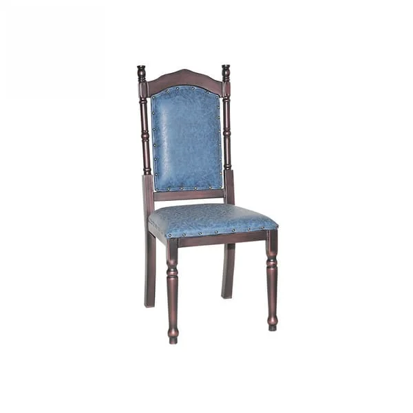 Vintage Blue Upholstered Dining Chair