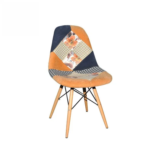 Retro Patchwork Multi-Color Dining Chair