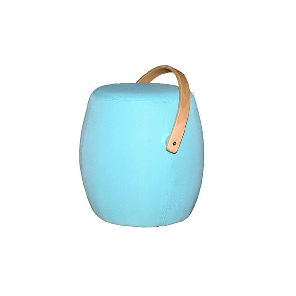 Modern Portable Blue Ottoman Stool