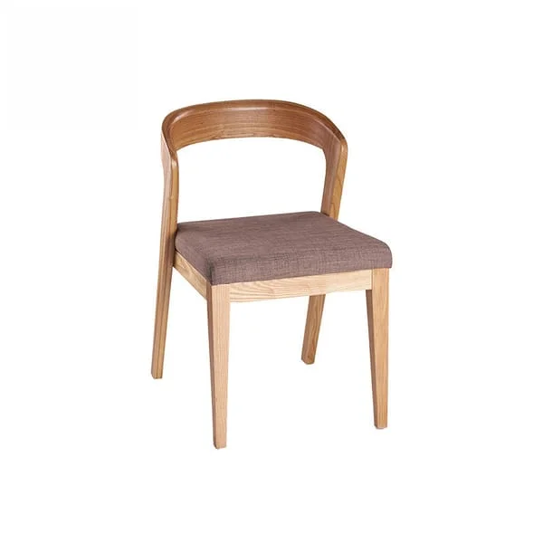 Sleek Wood Frame Upholstered Side Chair