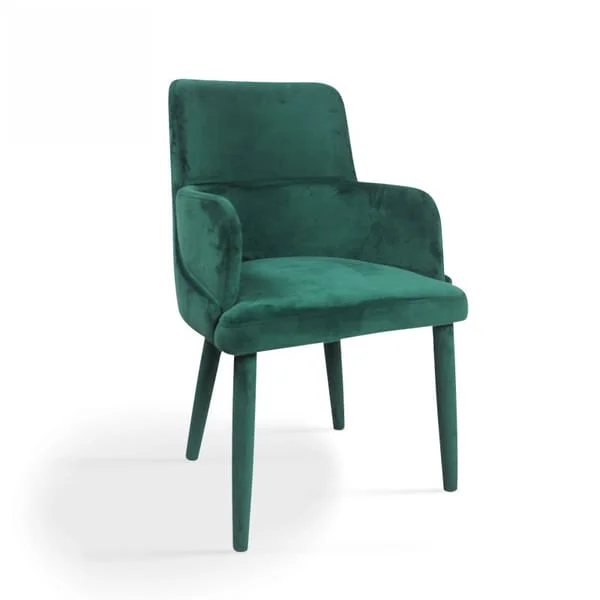 Luxury Green Velvet Upholstered Armchair