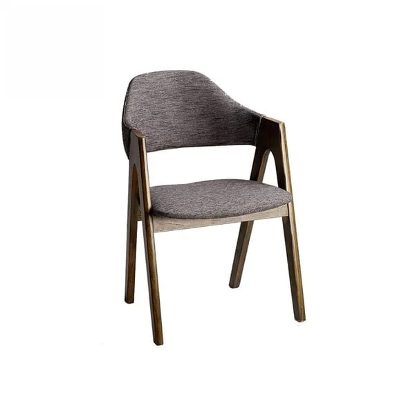 Ergonomic Grey Fabric Armchair