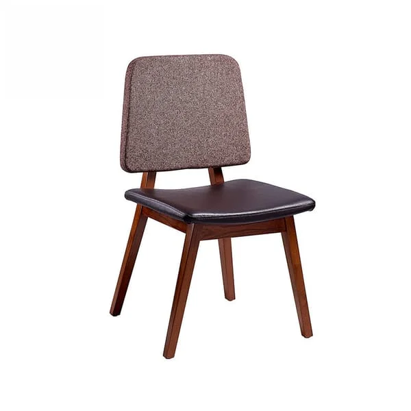 Two-Tone Padded Fabric Dining Chair