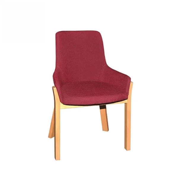 Elegant Red Upholstered Dining Chair