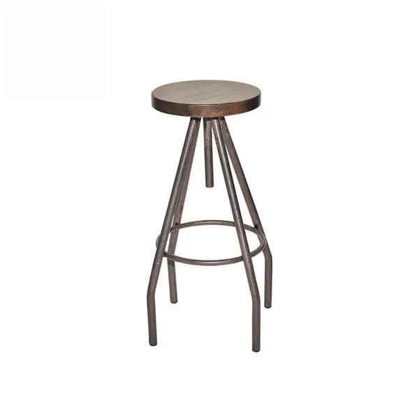 Adjustable Height Industrial Bar Stool
