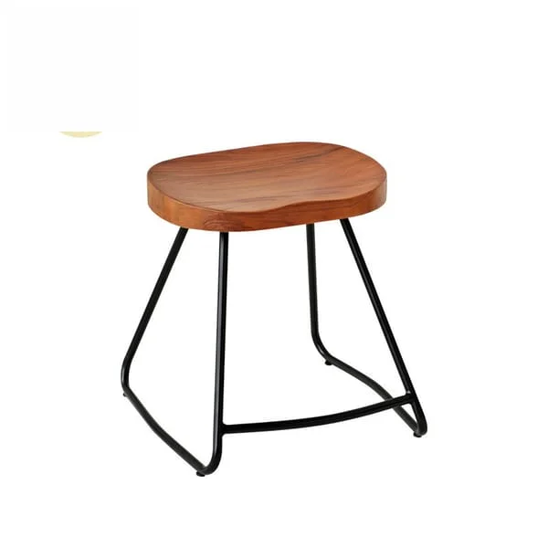Industrial Round Wooden Top Stool