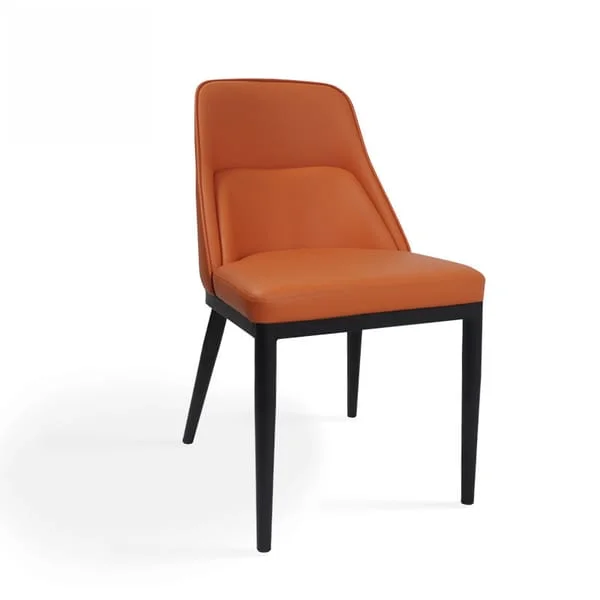 Contemporary Orange Padded Chair