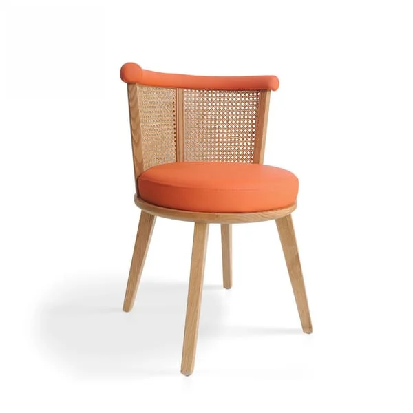 Natural Rattan Back Dining Chair