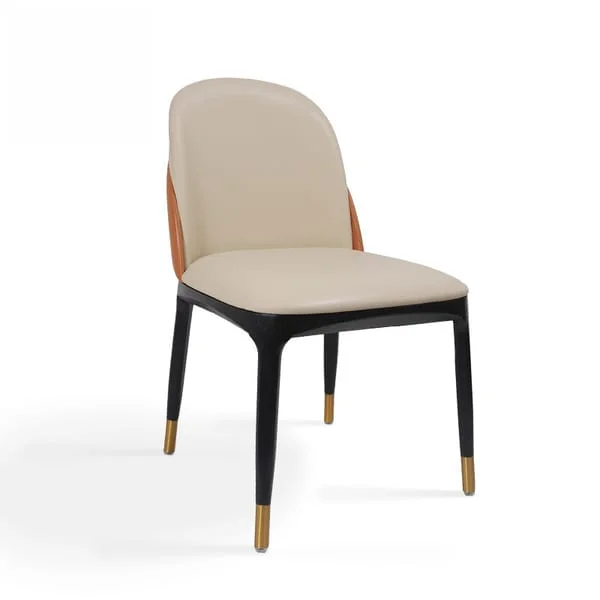 Modern Beige Upholstered Dining Chair