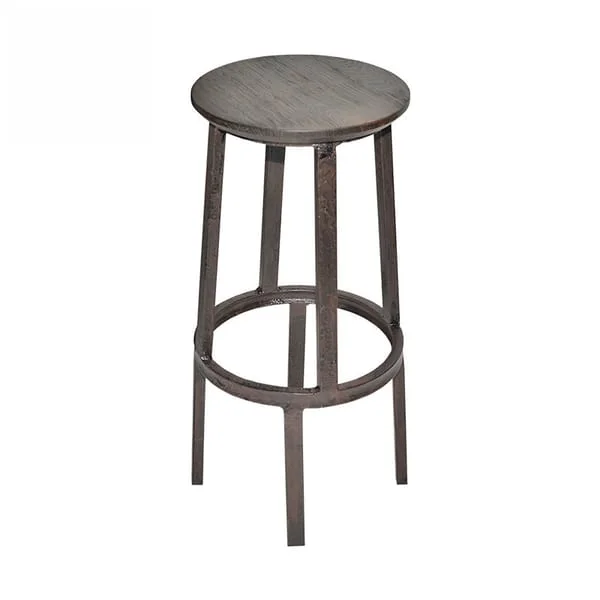 Dark Wood Tall Bar Stool