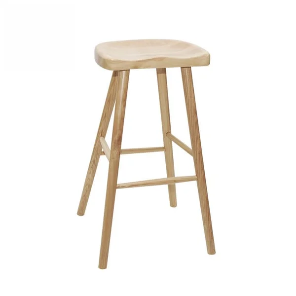 Simple Solid Wood Bar Stool