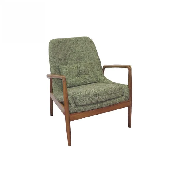 Retro Green Fabric Lounge Chair
