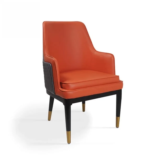 Modern Padded Orange Armchair