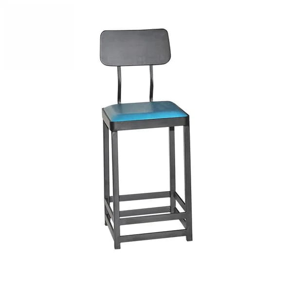 Modern Industrial Wooden Bar Stool
