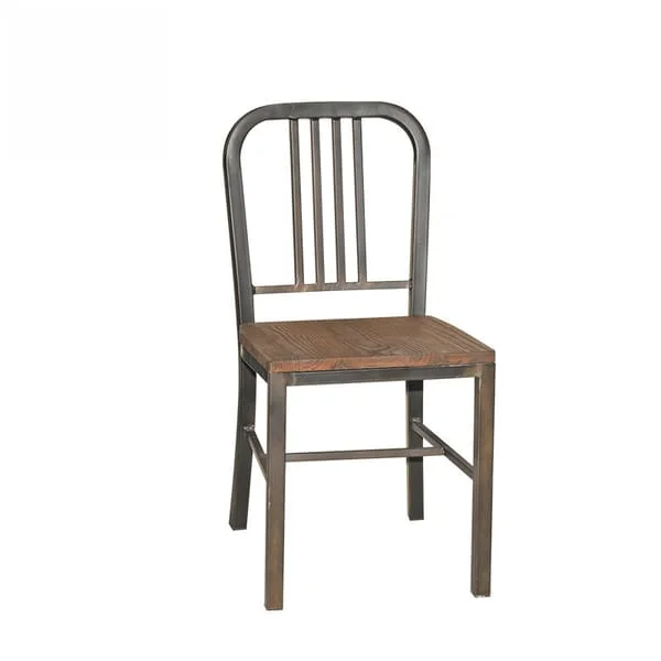 Industrial Vertical Slat Dining Chair