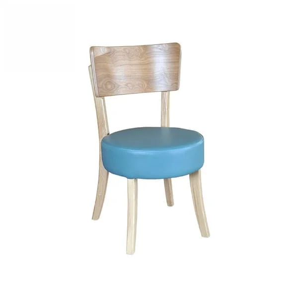 Retro Wood Round Seat Side Chair