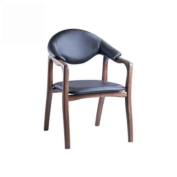 Executive Curved Black Armchair