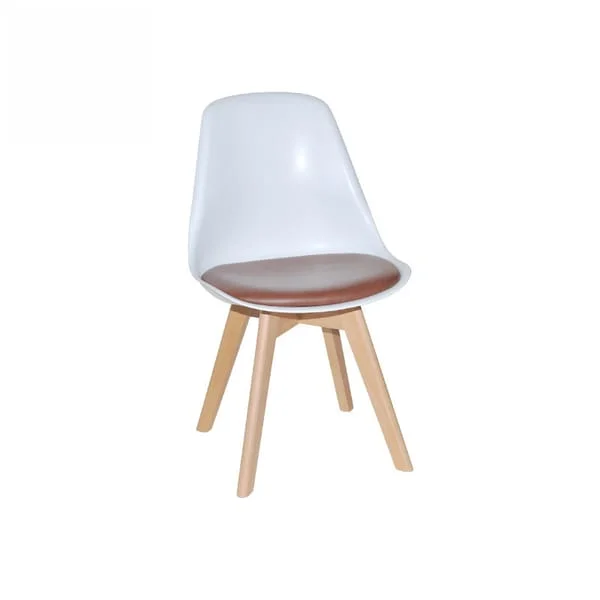 Contemporary White Shell Dining Chair
