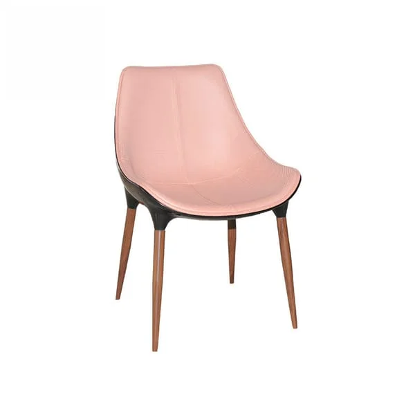Nordic Style Pink Velvet Accent Chair