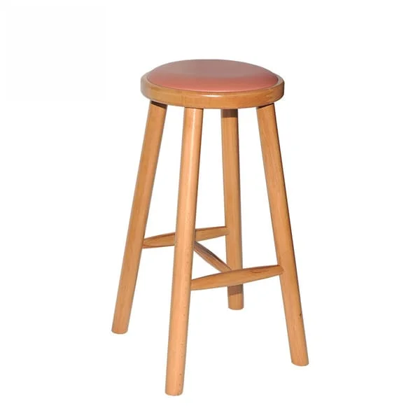 Natural Solid Wood Bar Stool
