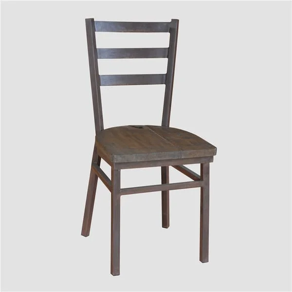 Classic Wooden Ladder-Back Dining Chair