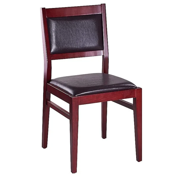 Mid-Century Modern Upholstered Dining Chair / Faux Leather Side Chair
