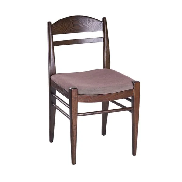 Mid-Century Retro Wood Dining Chair with Cushioned Seat