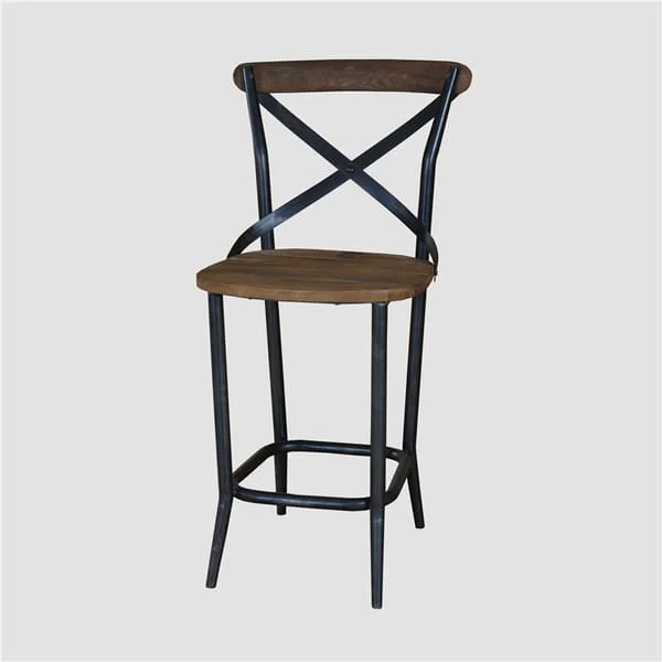 Classic X-Back Metal Bar Stool