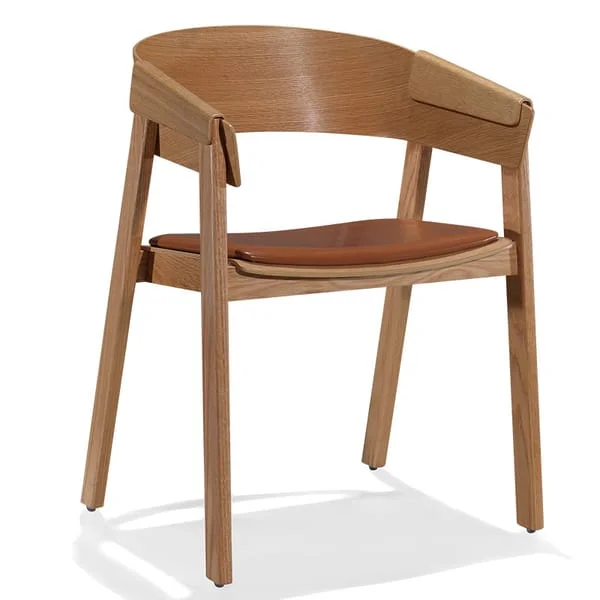Modern Scandinavian Saddle Leather Armchair
