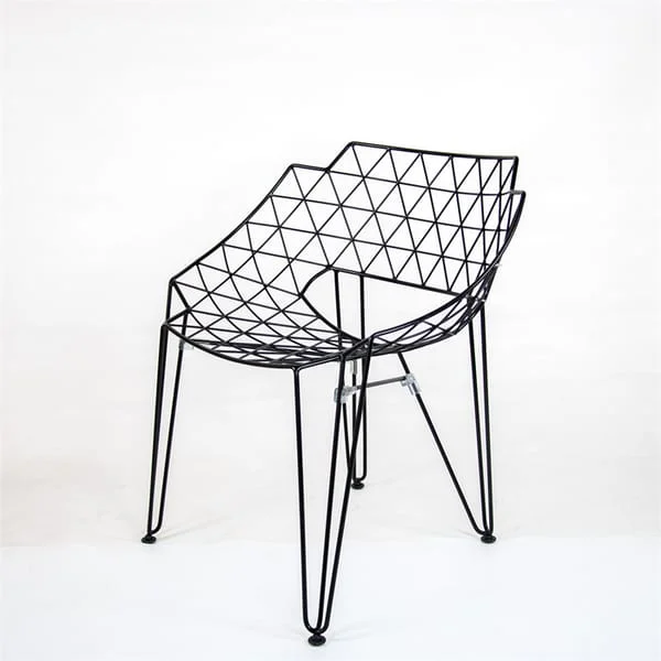 Kiwi chair black (individual upholstered seat/steel