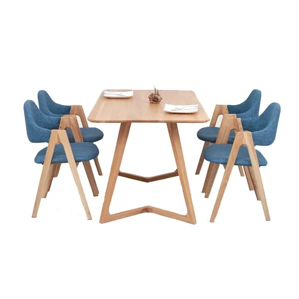 Solid wood table and chair
