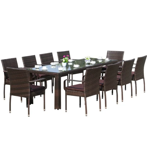 Restaurant casual outdoor long table